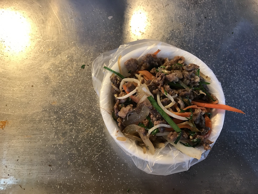 Japchae street food Séoul