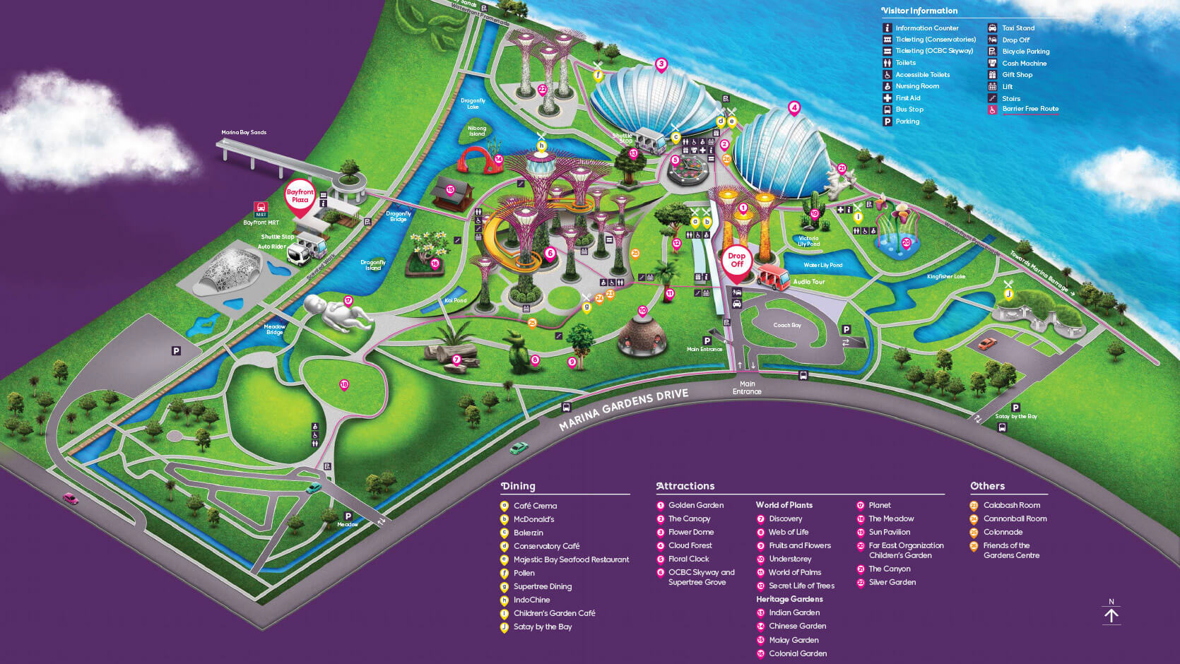 Plan Gardens by the Bay Singapour