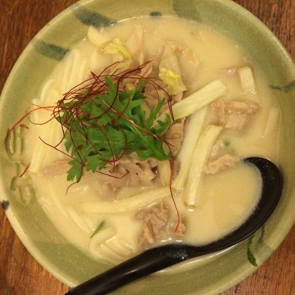 Soupe de udon au lait de soja